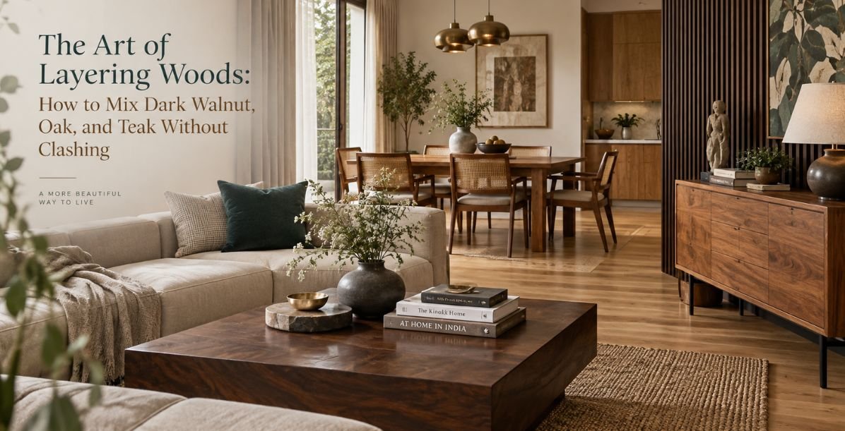 The Art of Layering Woods: How to Mix Dark Walnut, Oak, and Teak Without Clashing